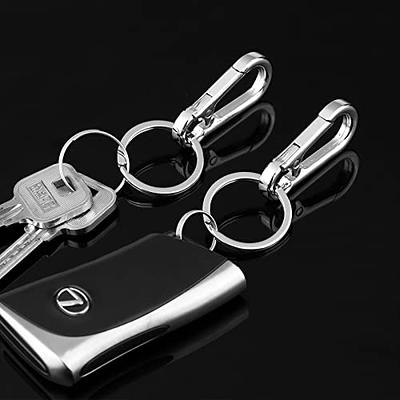 Metal Keychain Carabiner Clip Keyring Key Ring Chain Clips Hook Holder  Organizer for Car Keys Finder for Men, 1 Pack or 4 Pack or 7 Pack