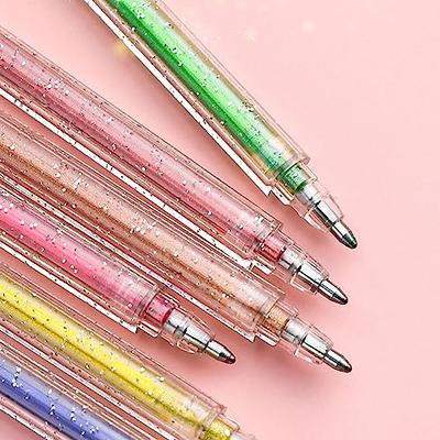 SMOOTHERPRO Glitter Gel Pens 1.0mm Metallic Vibrant Sparkle Colorful Pen 12  Colors for Coloring Calligraphy Cards Journal Drawing (SC623-12)