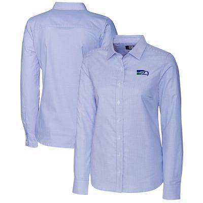 Lids Denver Broncos Cutter & Buck Women's Oxford Stretch Long Sleeve  Button-Up Shirt - Light Blue