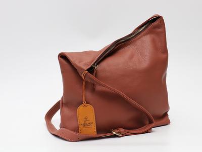 Natural vachetta leather Shoulder Strap Adjustale Crossbody