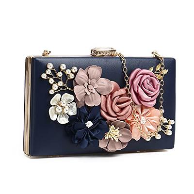 Suhatjia Evening Clutch Purse Rhinestone Clutch Purses for Women,Party Pearl Purses for Women Evening Weddings