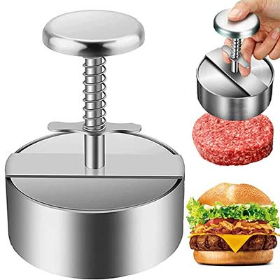 SSTOOHL Smash Burger Press, Stainless Steel Burger Smasher for Flat Top  Griddle Grill, Bacon Press, Non-Stick Hamburger Press Patty Maker, Ground  Beef