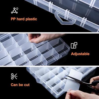 Gospire 2PCS 36 Grids Clear Plastic Jewelry Box Organizer Storage Container  with Removable Dividers - Yahoo Shopping