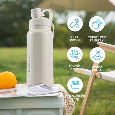 HoVibe 24 oz Insulated Water Bottle with Straw and Spout Lid, Reusable Stainless  Steel Flask for Sports and Trek, Portable Double Wall Vacuum Thermal  Tumbler, Modern Ivory - Yahoo Shopping