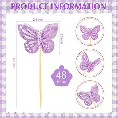 64PCS Bee Cupcake Toppers and Wrappers Double Sided Party Decorations  Supply