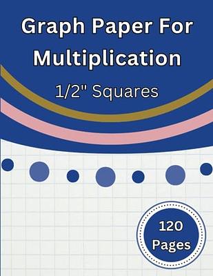 Graph Paper for Multiplication: Math Large Graph Paper notebook for kids  1/2 inc