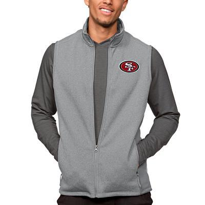 San Francisco 49ers Antigua Wordmark Victory Full-Zip Hoodie - White