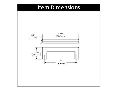 Hickory Hardware 1 Pack Solid Core Kitchen Cabinet Pulls, Luxury Cabinet  Handles, Hardware for Doors & Dresser Drawers, 3 Inch Hole Center, Stainless  Steel, Skylight Collection - Yahoo Shopping