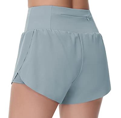 THE GYM PEOPLE Women's High Waisted Running Shorts