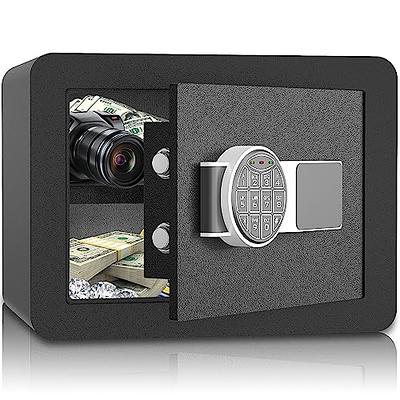 ISLANDSAFE Safe Box home Digital Electronic Keypad Security Safes 0.8 Cuft  Cabinet Lock Box with Removable Shelf and Alram for Office Hotel Dorm Cash