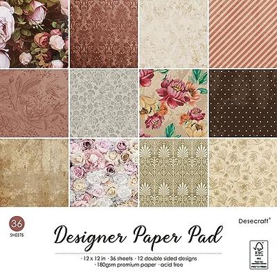 Paper Scrapbook Paper 12X12 Cardstock Supplies Pads 12X12 Diy Pattern  Decorative Patterned Scrapbook