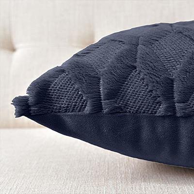  22x22 Pillow Cover Pack of of 2 Navy Blue Soft