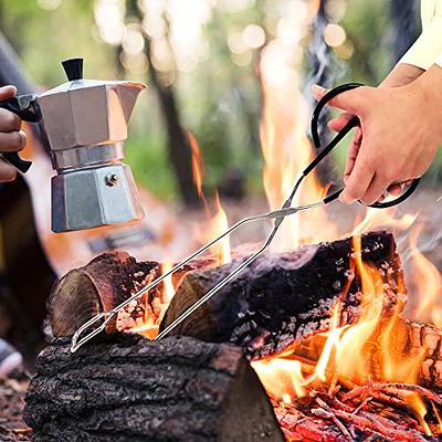 Japard Campfire Tongs Log Grabber Stainless Steel 16 Lightweight