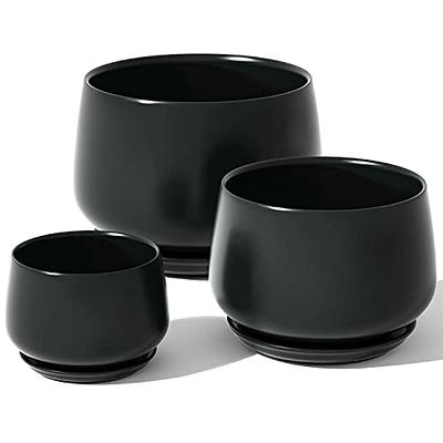 LE TAUCI Large Plant Pots Set, 10/8/6 Inch Ceramic Planters for