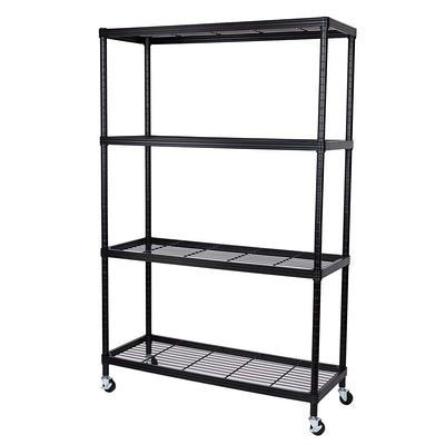 Rimax 3 Shelf Heavy Duty Storage Rack, Black