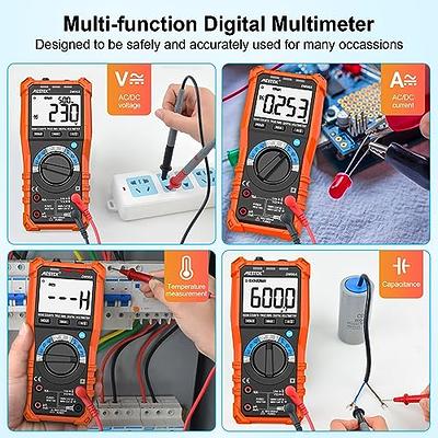 Etekcity Digital Multimeter Voltmeter Tester TRMS 6000 Counts, AC DC  Current Voltage Meter, Amp, Ohm, Diode, Capacitance, Frequency,  Temperature, NCV