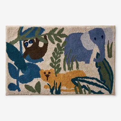 Resort Collection Plush Shag Chenille Bath Mat Marine Blue