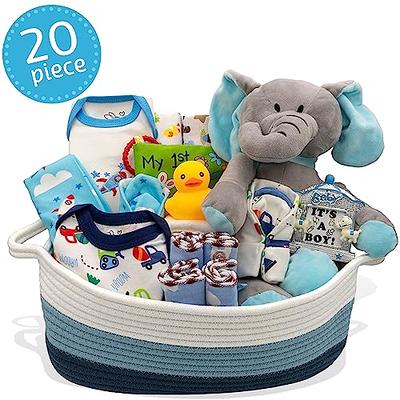 Deluxe Welcome Home Precious Baby Basket - Blue