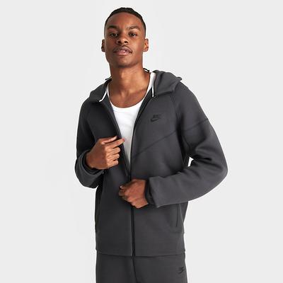 Nike Men's Tech Fleece Full-Zip Hoodie in Grey/Anthracite Size XS - Yahoo Shopping