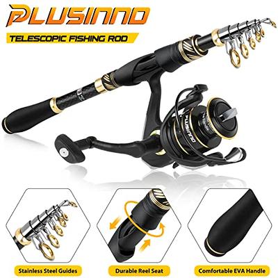 PLUSINNO Fishing Pole, Fishing Rod and Reel Combo,Telescopic Fishing Rod Kit  with Spinning Reel, Collapsible Portable Fishing Pole with Carrier Bag for  Freshwater Saltwater Fishing Gifts for Men Women - Yahoo Shopping