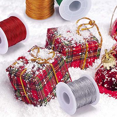 440 Yards Metallic Cord Tinsel Rope for Craft Jewelry Making, Ribbon Wrap  Thread Tag Cord for Christmas Ornament Hanging Decoration (Gold, Silver,  Red, Green) - Yahoo Shopping