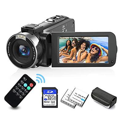 OIEXI 4k Video Camera Camcorder con Zoom Digital 18X, Cámara para Vlogging  de 48MP para , Pantalla Táctil IPS de 3.0 pulgadas con Rotación de  270°, Micrófono, Control Remoto, Visión Nocturna IR