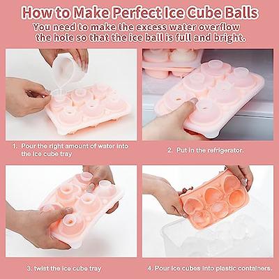 AIBIRUI Rose Ice Cube Mold,2 inch Whiskey Ice Cubes,Large Silicone Ice Cube  Tray with