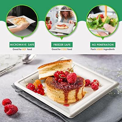 Gezond 100 Pack Compostable Square Paper Plates 10 Inch Disposable Paper  Plates Large Square Dinner Plates Biodegradable White Plates for Party -  Yahoo Shopping