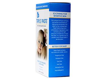 Triple Paste Diaper Rash Cream, Zinc Oxide - 8 oz