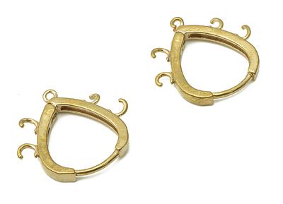 Brass Drop Hoops Earring Connector - Raw Teardrop Hoop With Loop Huggie  Clasps 5 Loops 17.9x16.9x2.5mm Pp7765 - Yahoo Shopping