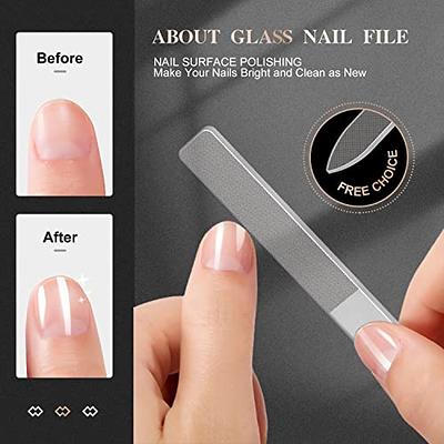  5 Pcs Glass Foot File Set Include 2 Crystal Glass Nail File 1  Cuticle Pusher 1 Glass Foot File 1 Nano Nail Shiner Nails Buffer Polisher  Callus Remover Foot Rasp