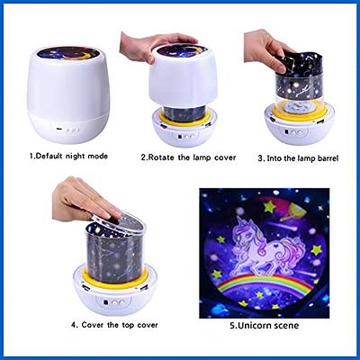 Unicorn Star Night Light Projector for Kid, Kids Constellation Galaxy  Projector,Boys Girls USB Night Light,360 Degree Rotating Nebula Starry Sky  Night