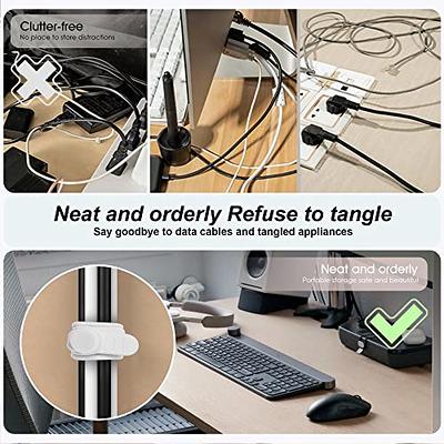 Self-Gripping Cable Ties by Wrap-It Storage, Gray, 40 Pack (4 Inch and 8  Inch Straps) – Reusable Hook and Loop Cord Organizer Cable Ties for Cord  Management and Desk or Office Organization