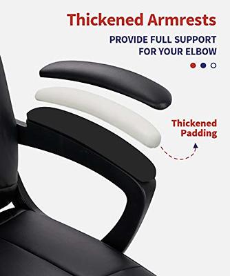 CLATINA Mid Back Office Desk Chair with Comfortable Thickened Seat Cushion  Fabric Ergonomic Swivel Computer Task Chair with Armrest for Home Office  Studying, Grey 