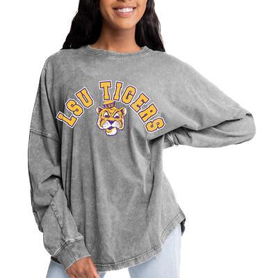 Girls Youth Gameday Couture Gray Wyoming Cowboys Faded Pullover Sweatshirt