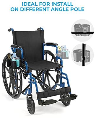 Wiicare Wheelchair Cup Holder, 2-in-1 Water Bottle and Storage Box