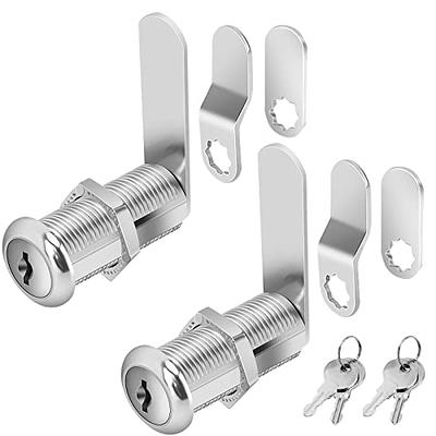 Kohree Upgrade Cabinet Locks with Keys, 5/8 Inch Cam Locks for Cabinets, 5  Pack Cylinder Cabinet Locks keyed Alike, File RV Compartment Lock Set