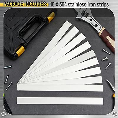 10 Pcs Metal Strips Metal Shim Stock Metal Sheet Metal Shims Gap Filler  Trim Strip 12'' Length x 0.02'' Thickness (1'' Width, Stainless Iron) -  Yahoo Shopping