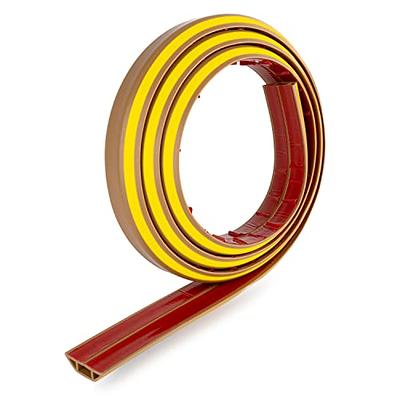 Rubber Bond Cord Cover Floor Cable Protector - Strong Self Adhesive Floor Cord  Covers for Wires - Low Profile Extension Cord Covers for Floor & Wall -  Brown Stripped - 2 Thick Cords - 8 Feet - Yahoo Shopping