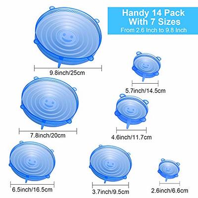  Reusable Premium Silicone Stretch and Seal Lids 14PCS for Food  Storage, Flexible Round Silicone Bowl Covers, 7 Different Sizes - Keep Food  Fresh, by YXYL: Home & Kitchen