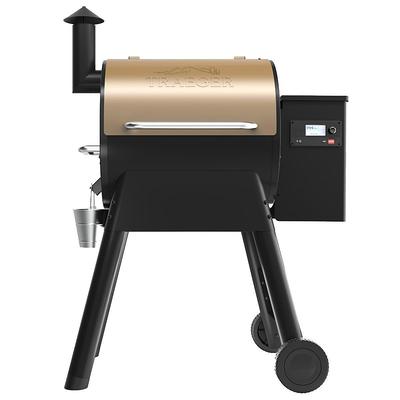  Traeger Grills Pro Series 22 Electric Wood Pellet Grill and  Smoker, Bronze, Extra large & Char-Broil 8666894 SAFER Replaceable Head  Nylon Bristle Grill Brush with Cool Clean Technology, One Size 