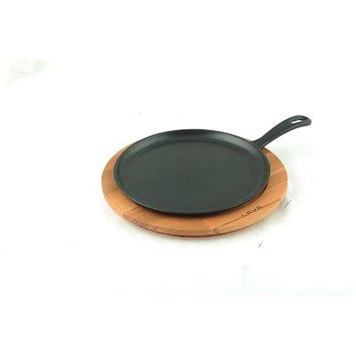 LAVA CAST IRON Lava Enameled Cast Iron Skillet 6 inch-Dish with Beechwood  Service Platter