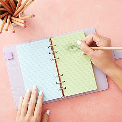 200 Sheets A6 Lined Paper for Filofax Personal Binder Planner, White 100gsm  Ruled Pages, 6 Hole Punched, 3.75 x 6.75 Inch 