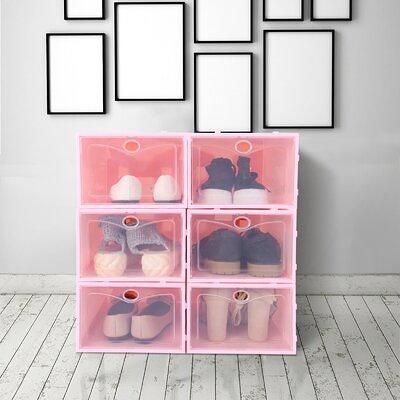 6 Piece Foldable Shoe Box Storage Rebrilliant - Yahoo Shopping