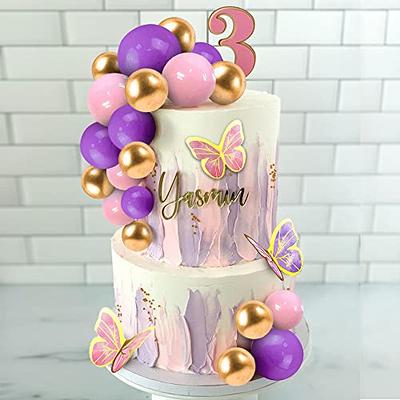 6 pcs Gold Butterfly Cake Decorations with 1pcs Princess Birthday Cake  Toppers Butterfly Cupcake Toppers for Dessert Birthday Wedding Party