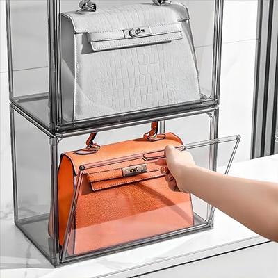  Clear Handbag Storage Organizer for Closet, 3 Packs Acrylic  Display Case for Purse/Handbag, Plastic Storage Containers with Magnetic  Door, Acrylic Box Organizers for Collectibles, Toys, Figures : Home &  Kitchen