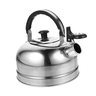 HEMOTON Stainless Steel Whistling Tea Kettle 1l Water Boiler Stovetop Flat  Bottom Teapot Suitable to Boiling Water on Induction Stove Gas Stove Top