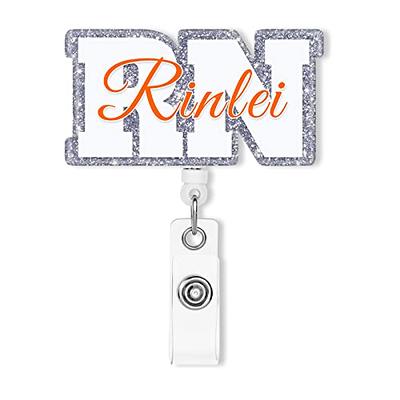  Nurse Retractable Badge Reel, Personalized Name Badge