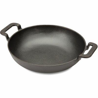 WANGYUANJI Cast Iron Wok,13.4 Craft Wok Chinese Wok,Flat Bottom Iron Woks  with Lid,Fry Pan Suitable for Induction, Electric, Gas, Halogen All