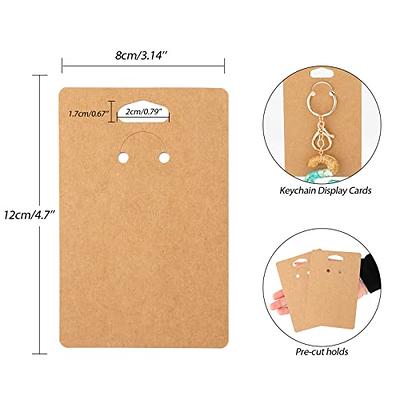 jijAcraft 100PCS Keychain Display Cards for Selling, 3.1x4.7 Brown  Keychain Packaging Keyring Jewelry Holder Display, Blank Hanging Cards for  Business Supplies Selling Jewelry, Display Keychain - Yahoo Shopping